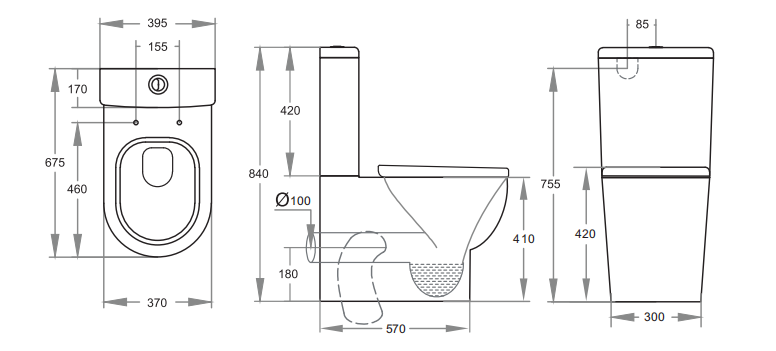 Pola – Back-to-Wall Toilet Suite (KDK005)