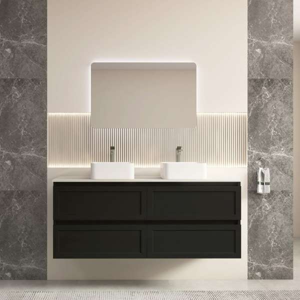 FMB1521WH - Matt Black - 1500mm