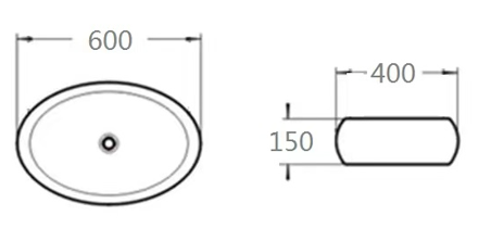 Oria  - Ceramic Above Counter Basin
