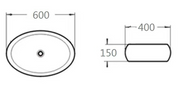 Oria  - Ceramic Above Counter Basin