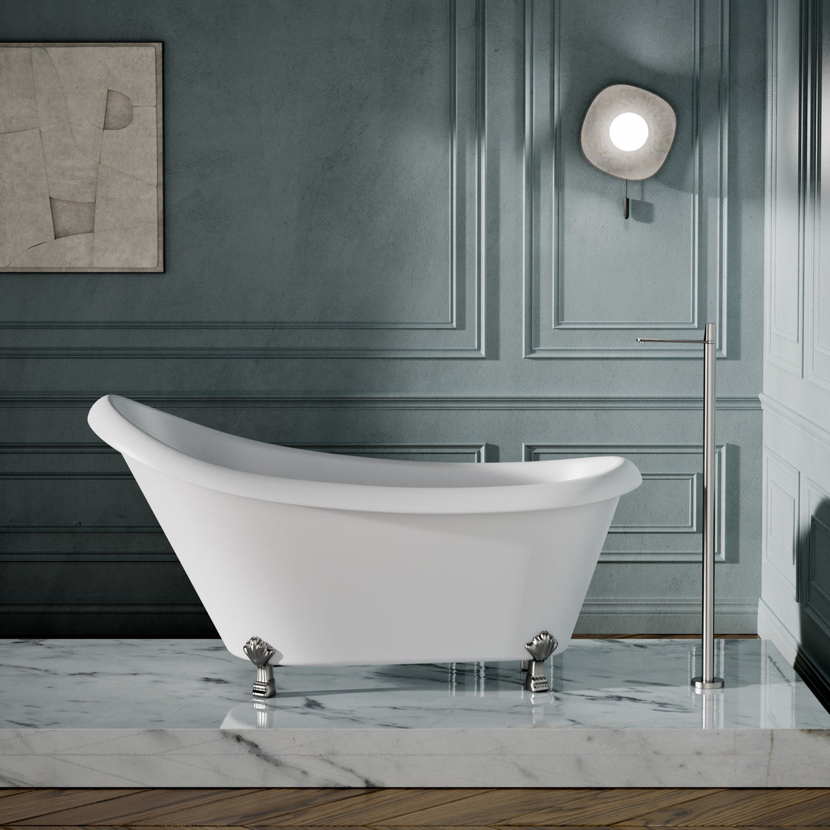 Essence – Gloss White Freestanding Bathtub 1500mm