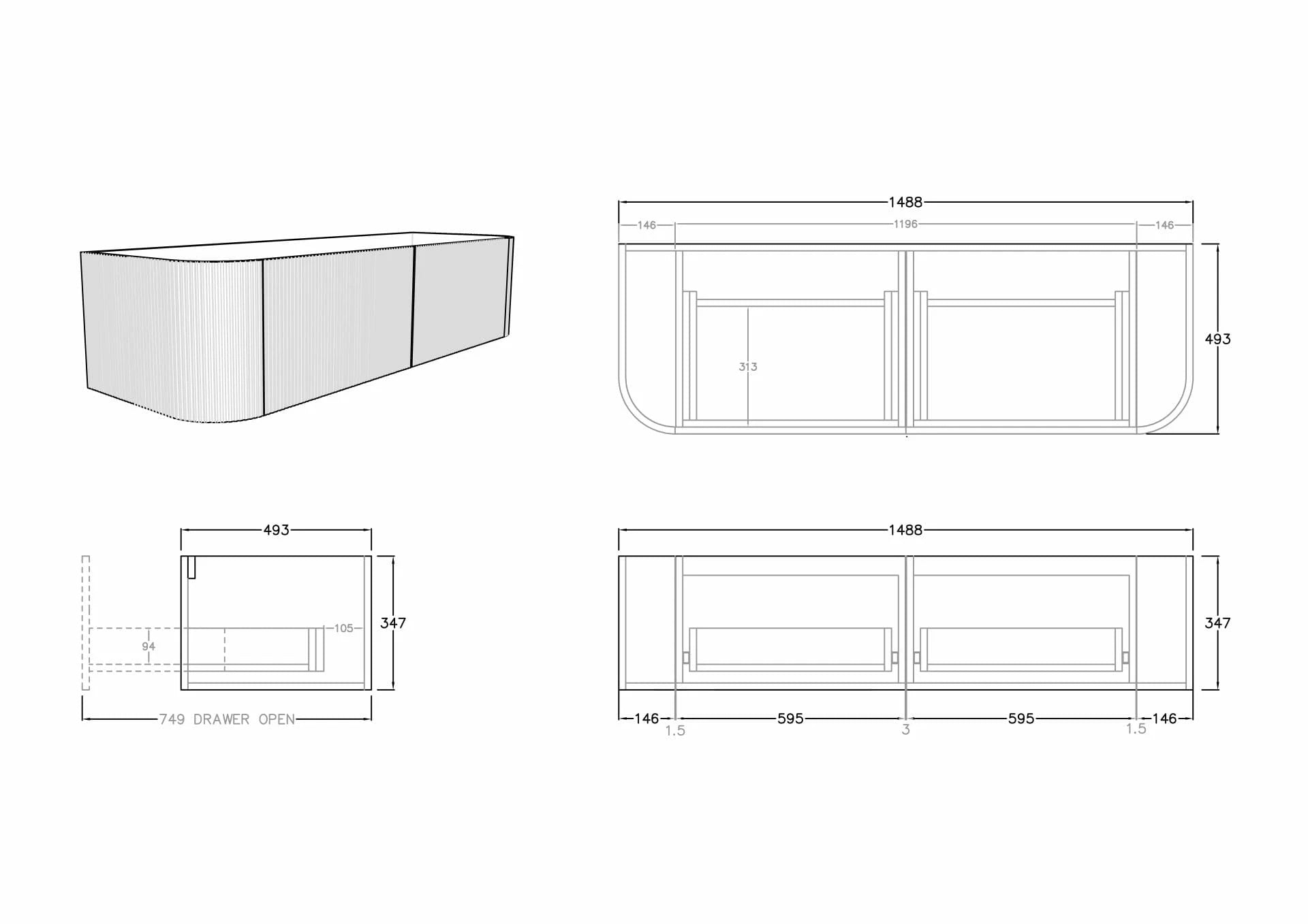 Bronte - Wall Hung Vanity