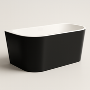 Elivia – Black & White Back-to-Wall Bathtub