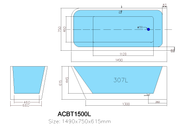 Avis – Matte White Corner Back-to-Wall Bathtub