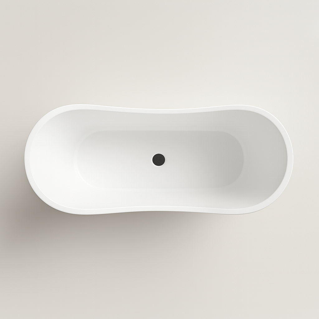 Bevel - Matte White Bathtub