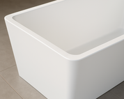 Avis – Matte White Corner Back-to-Wall Bathtub