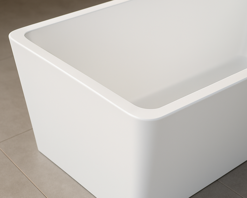 Avis – Matte White Corner Back-to-Wall Bathtub