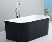 Elivia – Black & White Back-to-Wall Bathtub
