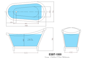 Essence – Gloss White Freestanding Bathtub