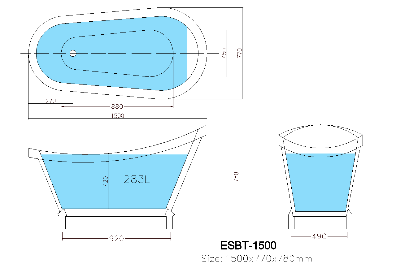 Essence – Gloss White Freestanding Bathtub