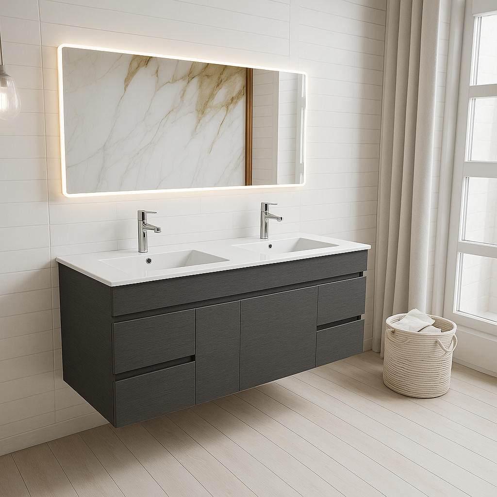 EV Series Wall Hung Vanity with Ceramic Top