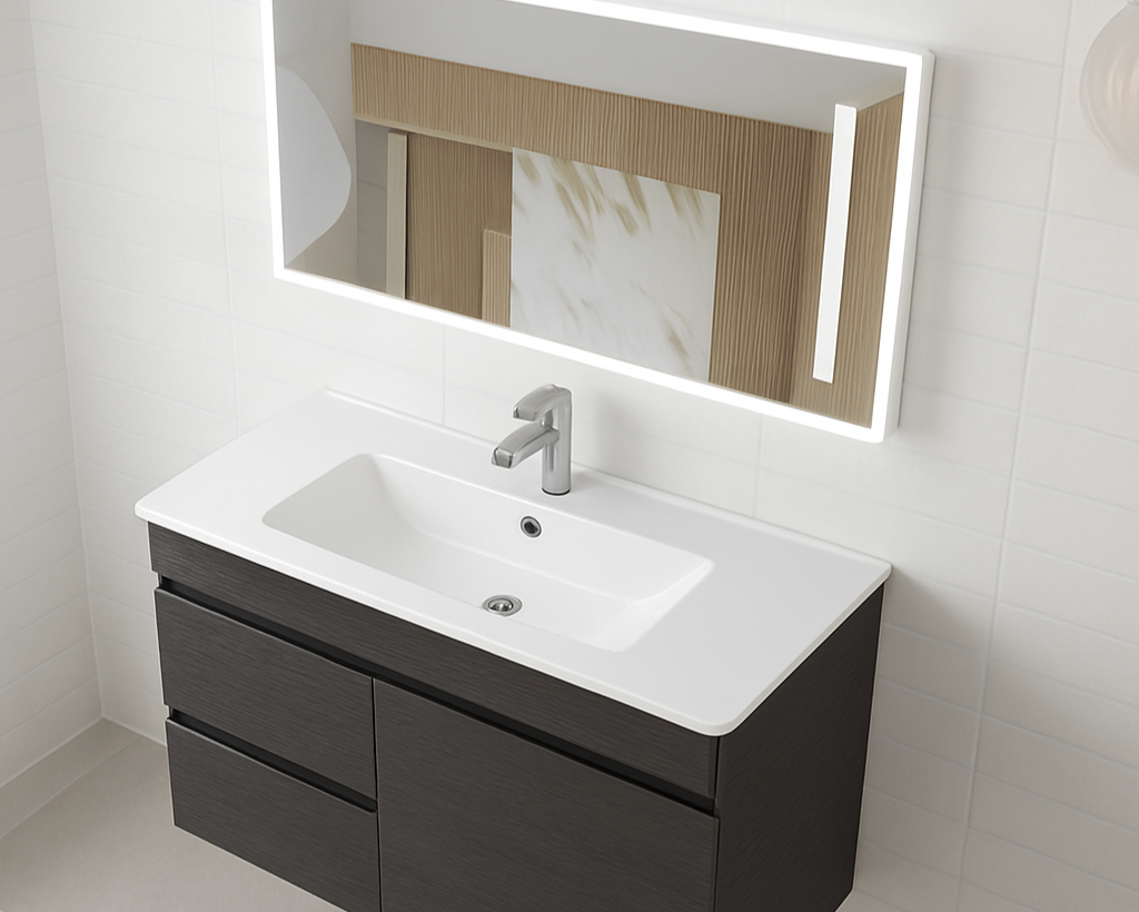 EV Series Wall Hung Vanity with Ceramic Top