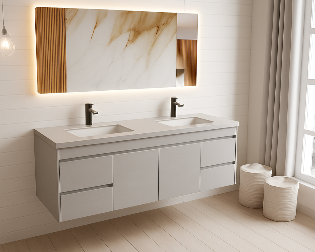 NC Series Wall Hung Vanity with Ceramic Top