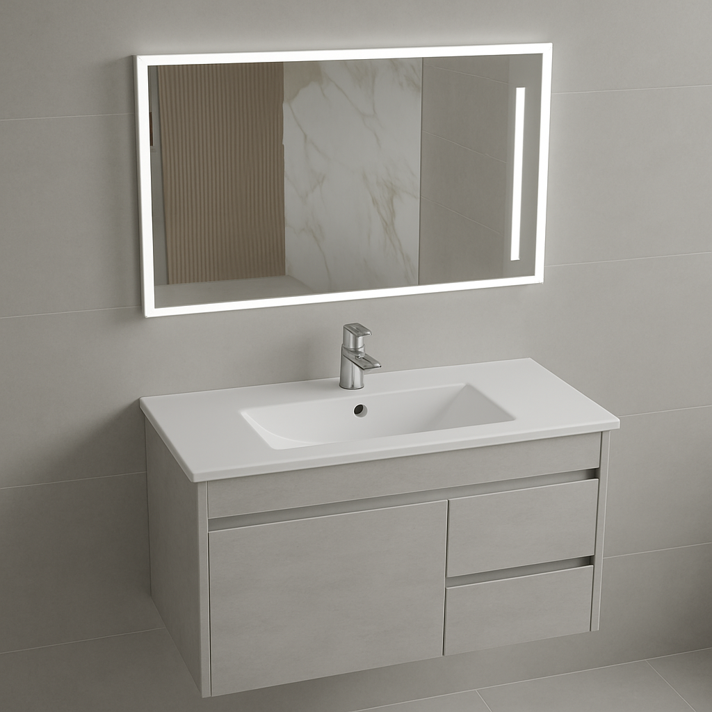 NC Series Wall Hung Vanity with Ceramic Top