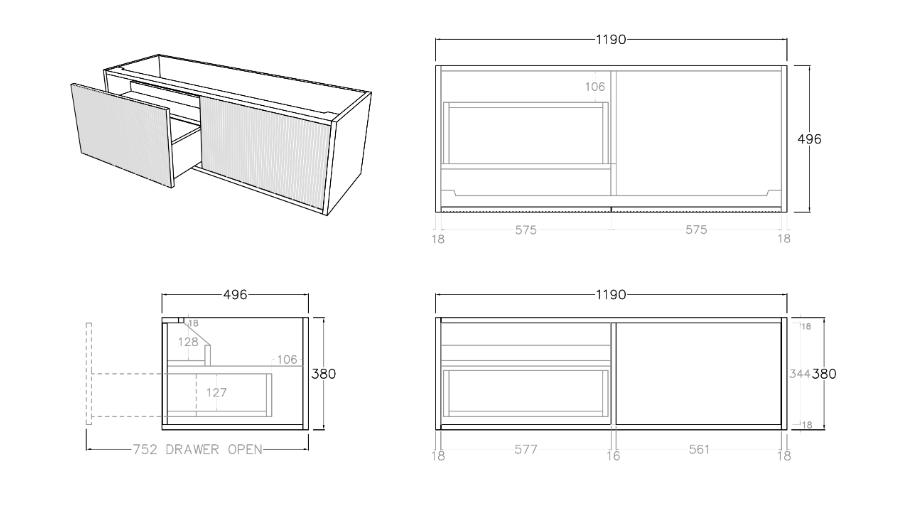 Bellevue - Wall Hung Vanity