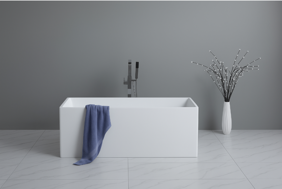 Theo – Matte White Multifit Freestanding Bathtub