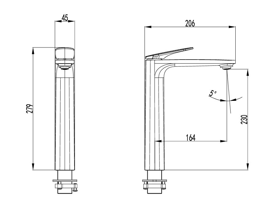 Sulu II High Rise Basin Mixer