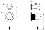 Linie Wall Mixer Diverter Trim Kit