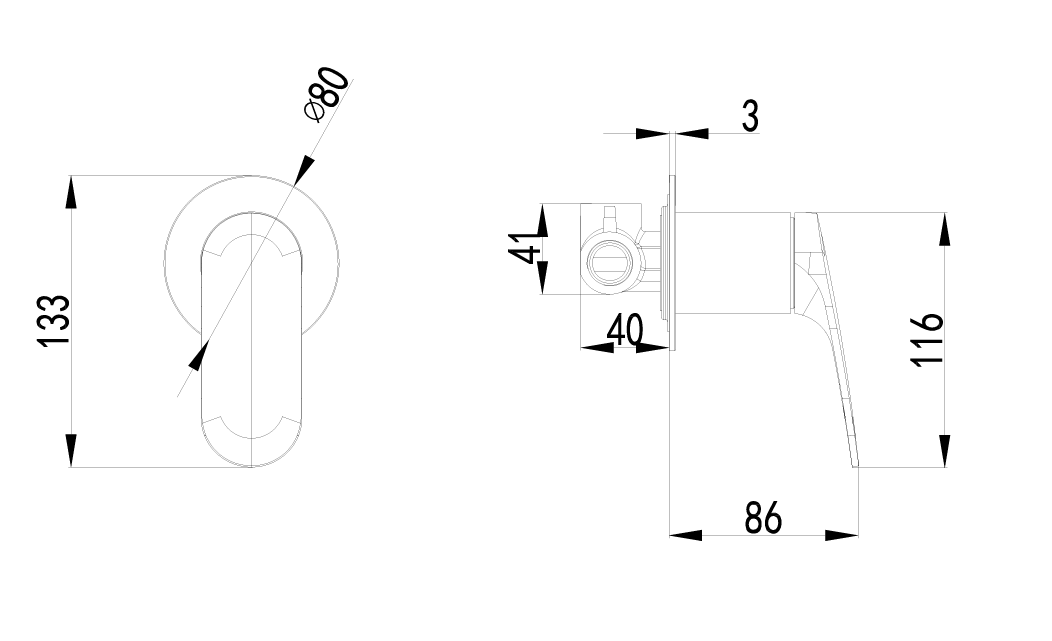 Sulu II Wall Mixer Trim Kits
