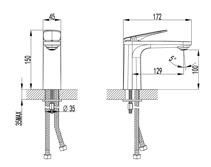 Sulu II Basin Mixer