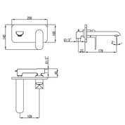 Kara Wall Basin Mixer