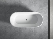 Ally Groove Matte White Fluted Freestanding Bath Tub