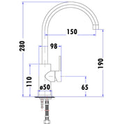 Otus Chrome Basin Mixer Gooseneck