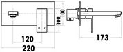 Rosa Wall Basin Mixer Set