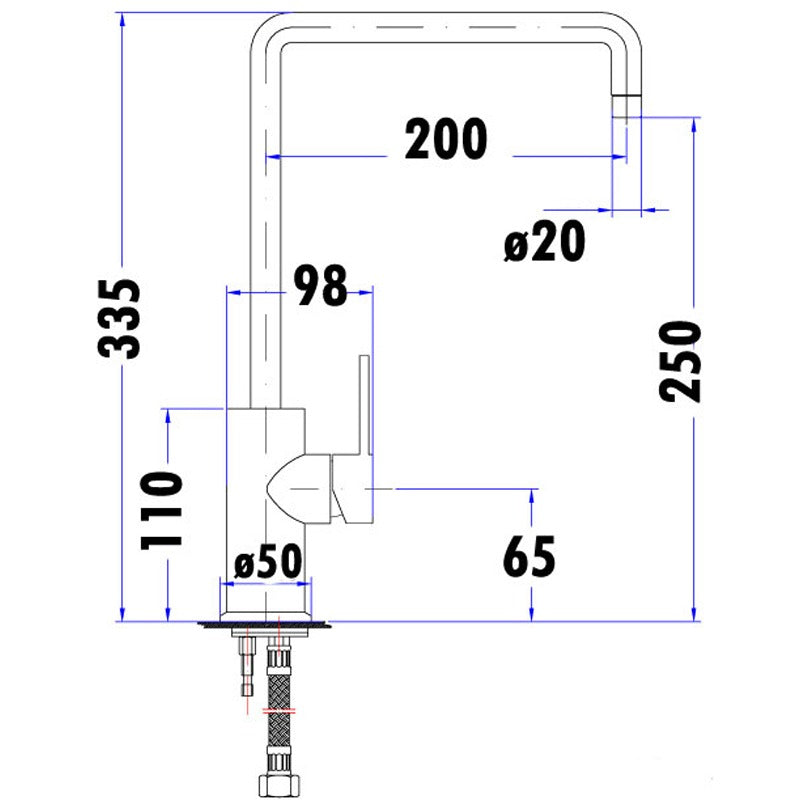 Otus Sink Mixer Squareneck