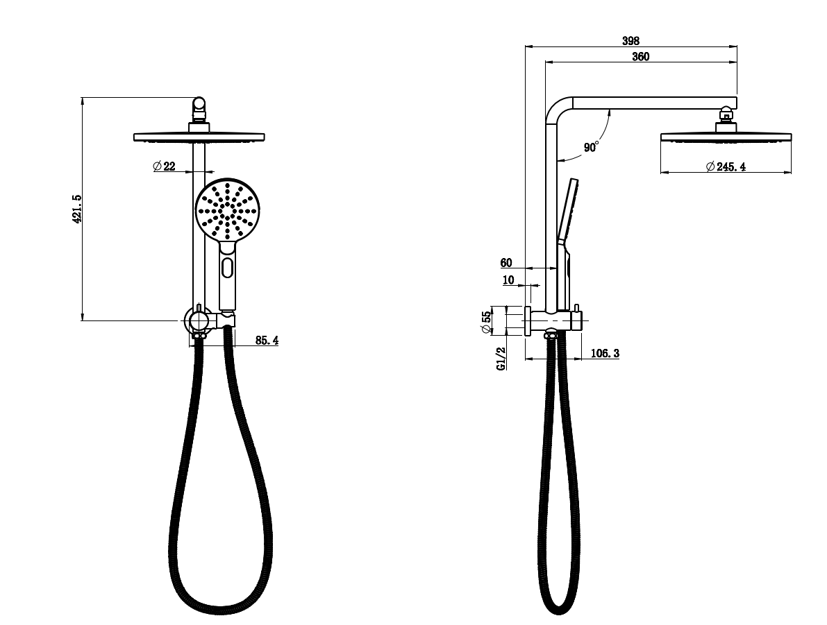 Regal Shower Set Mini Multifunction