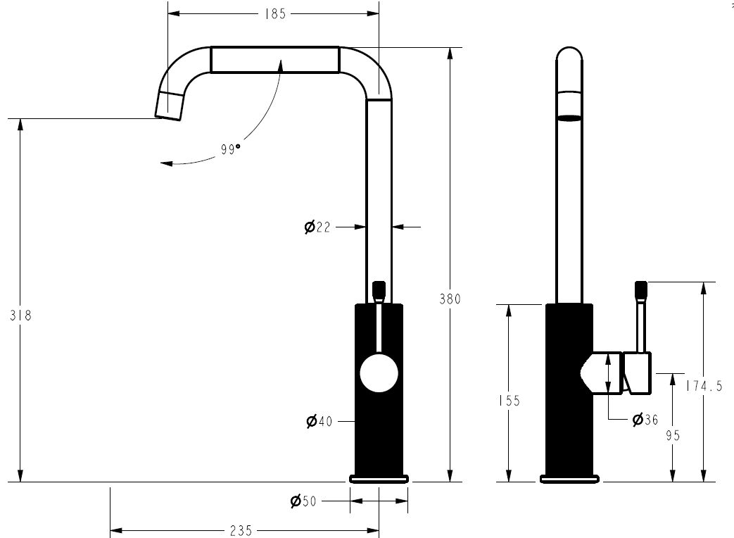 Linie Sink Mixer