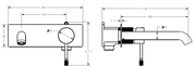 Linie Wall Basin Mixer Trim Kit